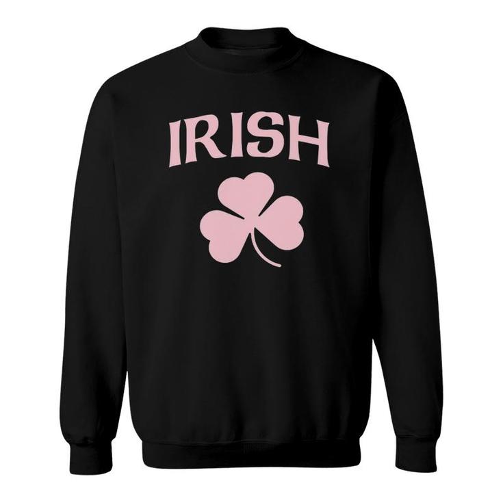 Cute Girly Irish Pink Shamrock St Patrick's Day Women Girls Sweatshirt