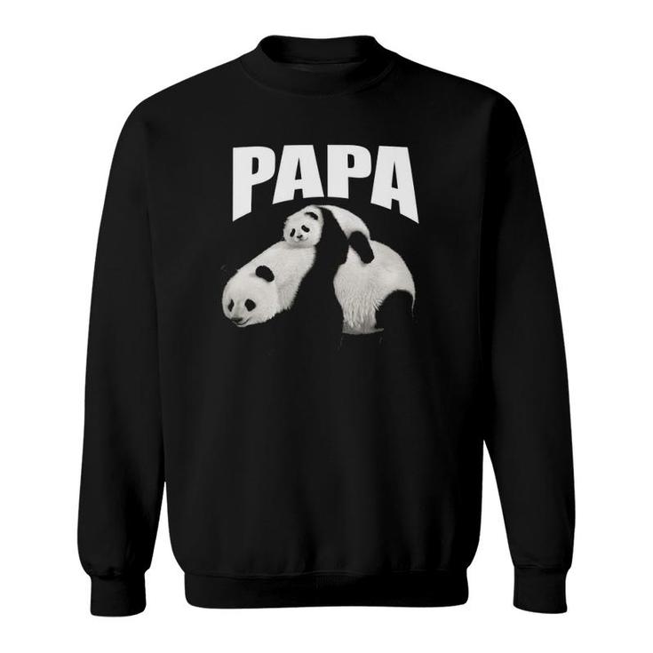 Cute Graphic Design Panda Papa Bear Dad Sweatshirt