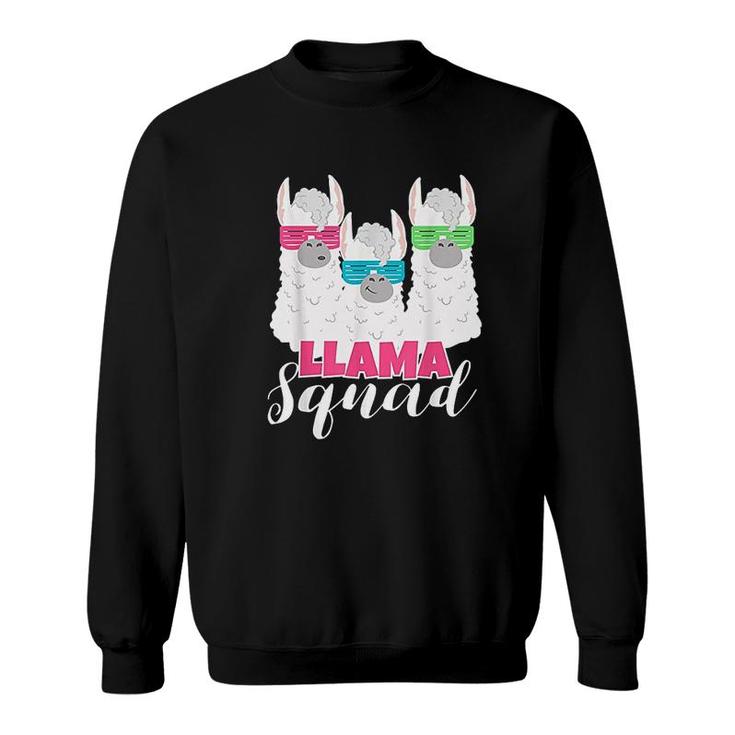 Cute Llama Squad Retro 80s Style Gift Sweatshirt