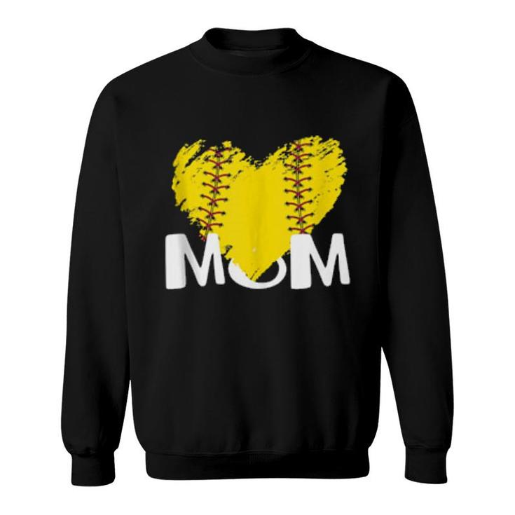 Cute Mom Softball For Proud Pitchers Mama Aunt Sweatshirt