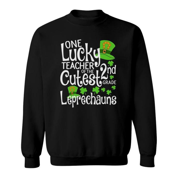 Cute Second Grade St Patrick's Day Teacher  Leprechaun Sweatshirt