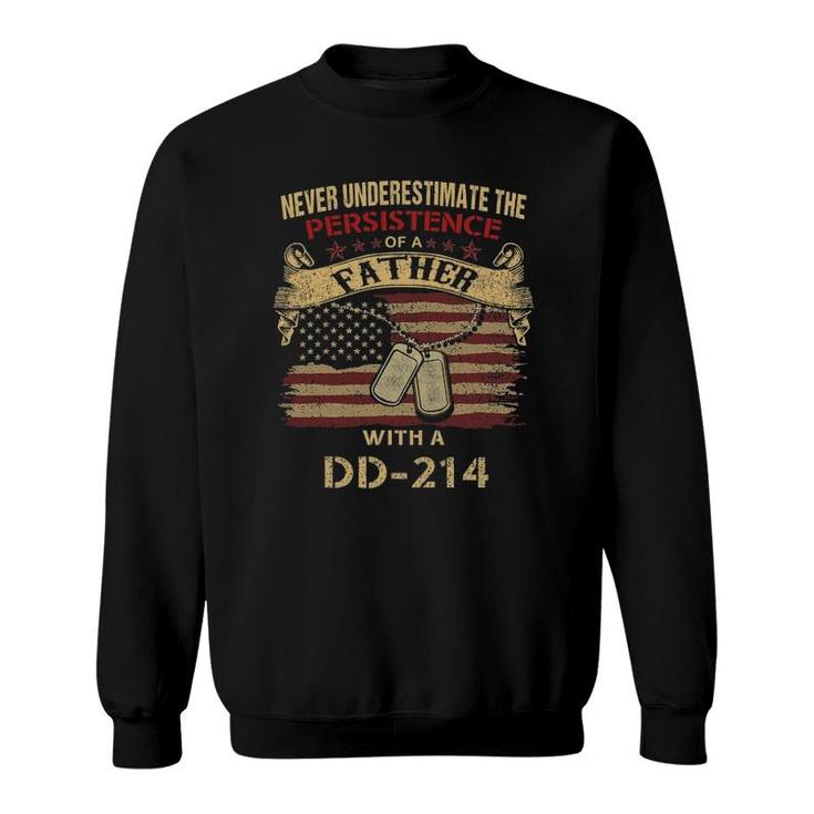 Dad Dd-214 Military Veteran Us Flag Sweatshirt