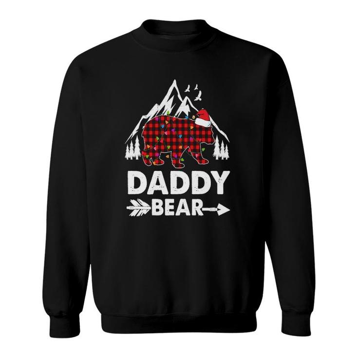 Daddy Bear  Red Buffalo Plaid Daddy Bear Pajama Sweatshirt