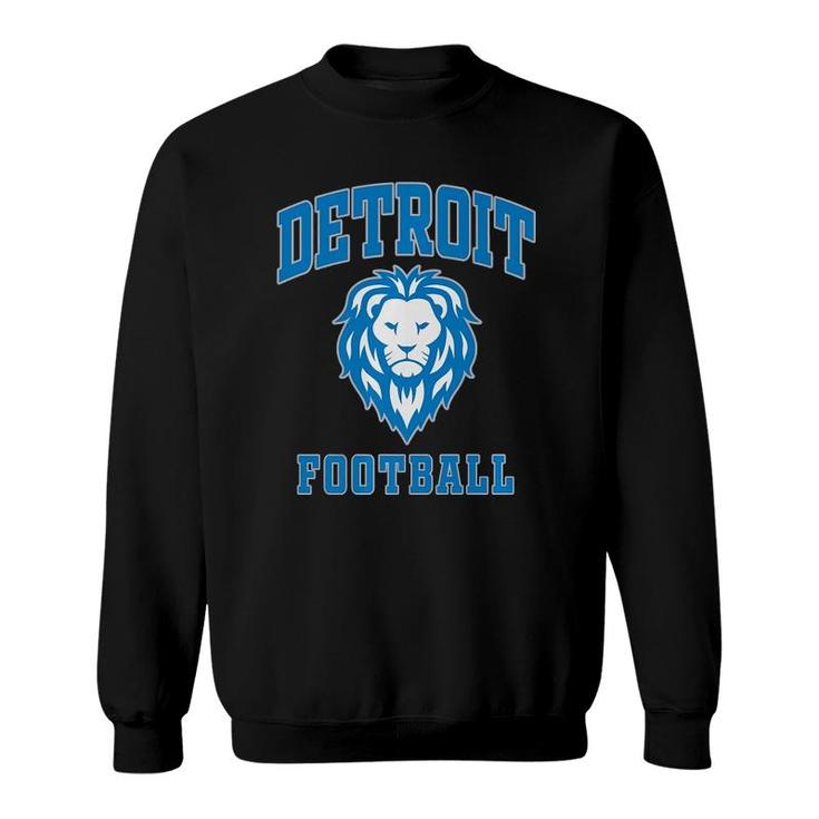 Detroit Fan Gift Lion Face Gift Sweatshirt