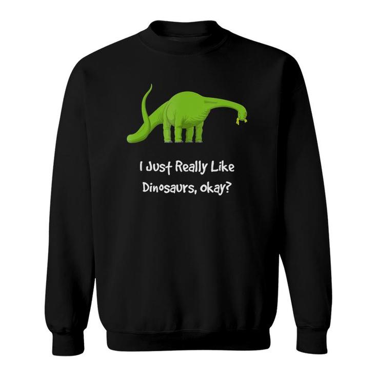 Dinosaur Gifts Brontosaurus, Really Like Dinosaurs Sweatshirt