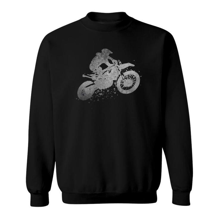 Dirt Bike Rider Vintage Retro Love Racing Men Boys Kids Dad Sweatshirt