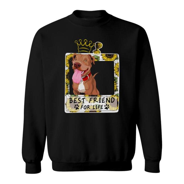 Dog Best Friend For Life For Pitbull Lovers 15 Paws Sweatshirt