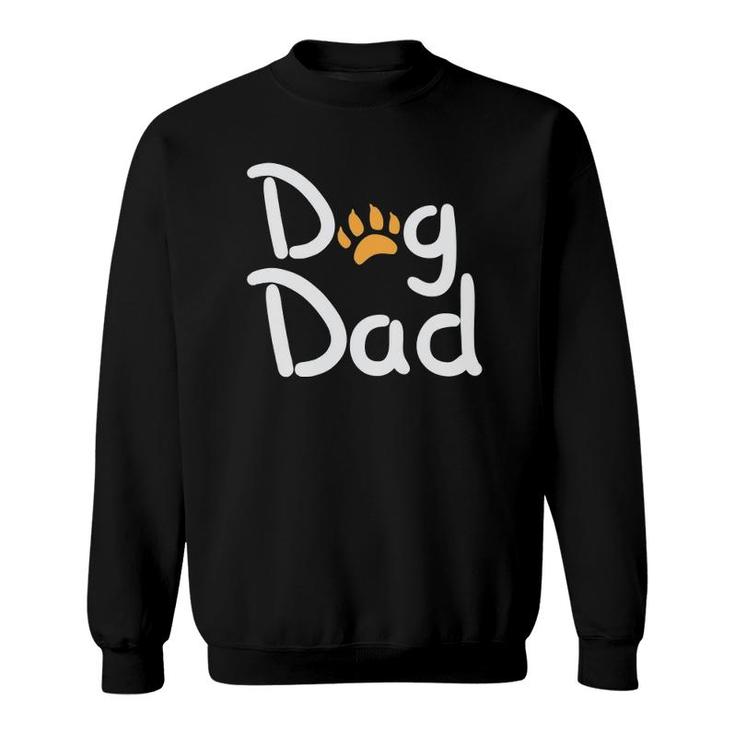 Dog Dad With Paw Print  Sweatshirt