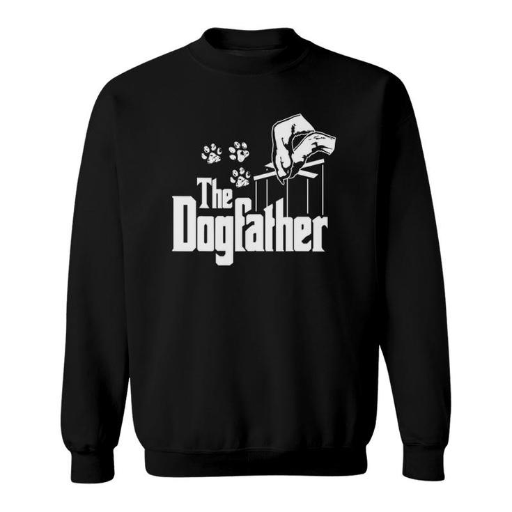 Dog-Father Dad Papa Puppy Paw Print Funny Father's Day Gift Sweatshirt