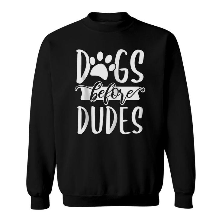 Dogs Before Dudes - Dog Mom Mother Owner Single Funny Gift Zip Sweatshirt