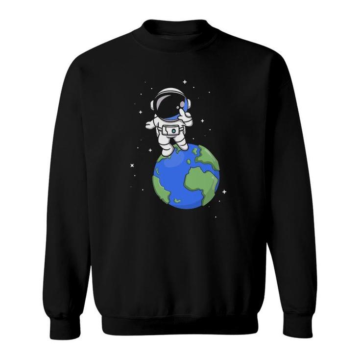 Earth Planet Space Scientist Universe Astronomy Astronaut Sweatshirt