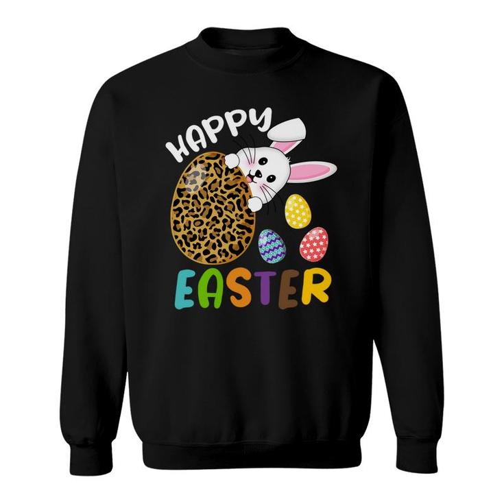 Easter Leopard Happy Easter Bunny Gift Sweatshirt