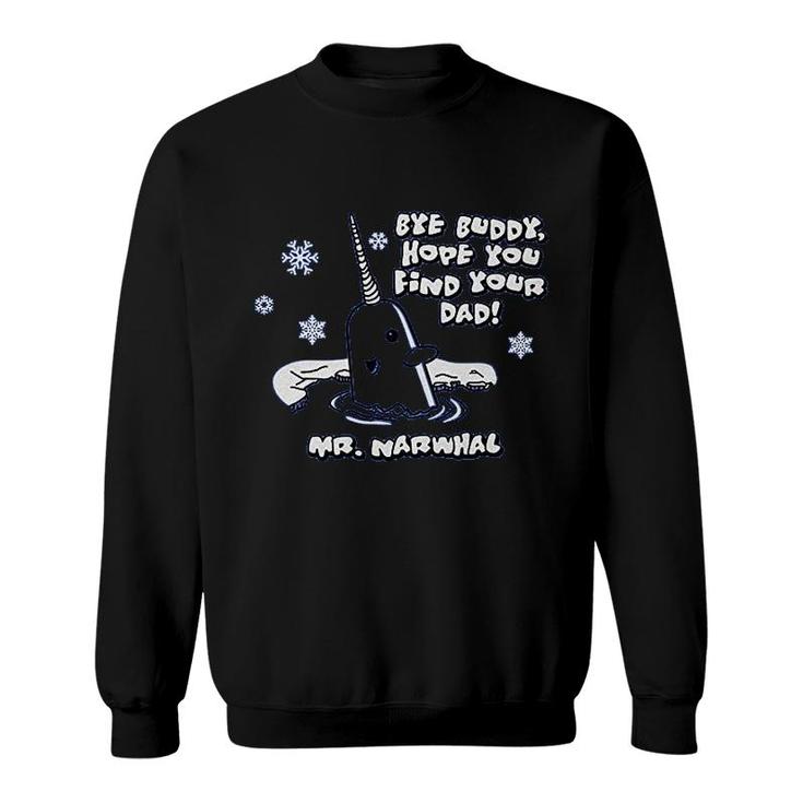 Elf Narwhal Bye Buddy Blue Ugly Christmas Sweater Images Bye