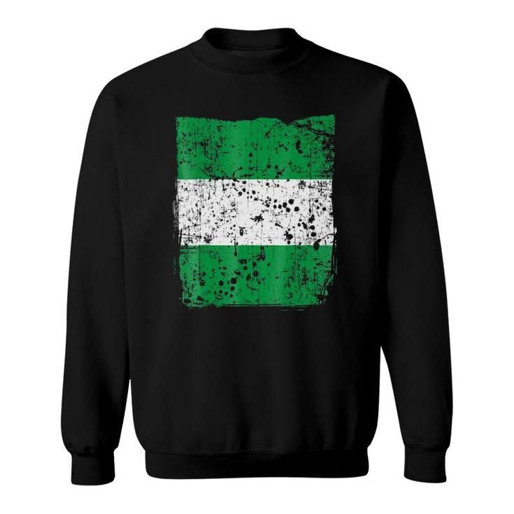 Faded Nigerian Flag, Distressed Flag Of Nigeria Sweatshirt