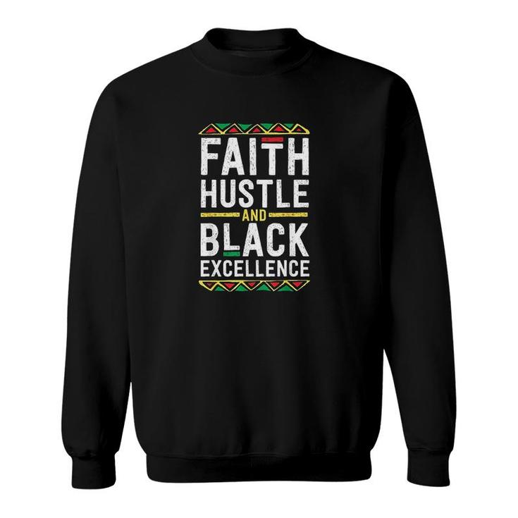 Faith Hustle Print Design Sweatshirt
