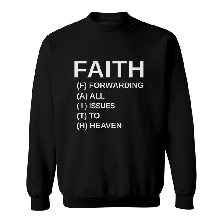 Faith Round Neck Graphic Cute Funny Sweatshirt