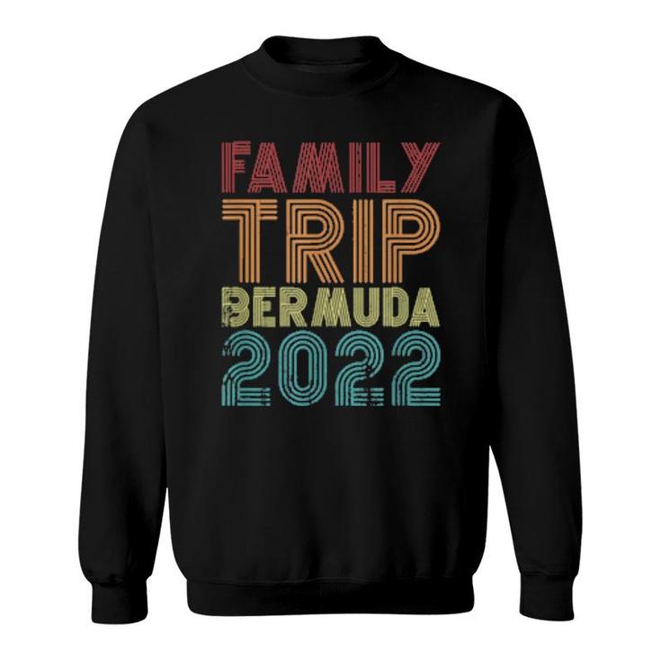 Family Trip Bermuda 2022 Vacation Matching Vintage Retro Sweatshirt