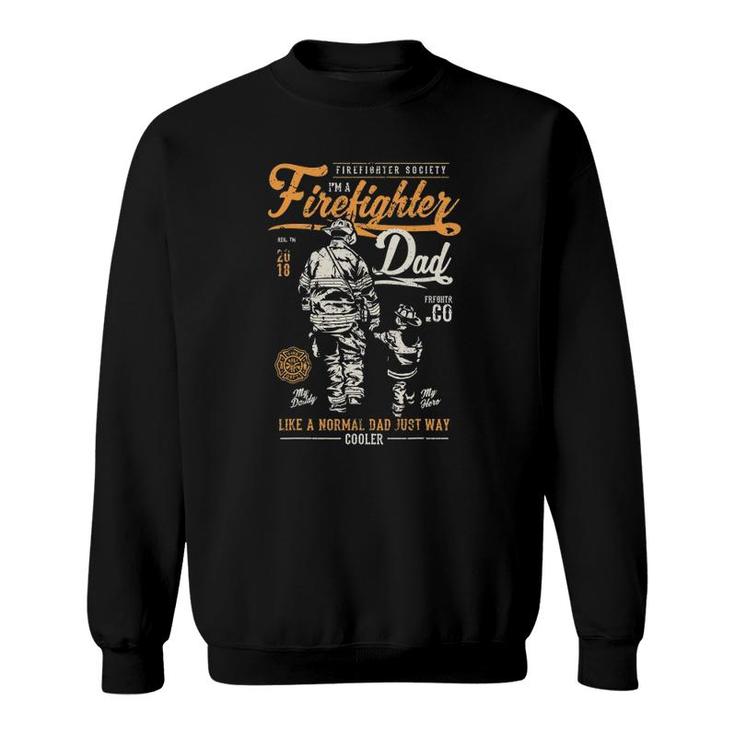 Father's Day Firefighter Retro Fireman Gifts Sweatshirt