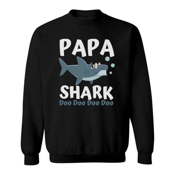 Father's Day Gift From Wife Son Daughter Papa Shark Doo Doo Sweatshirt
