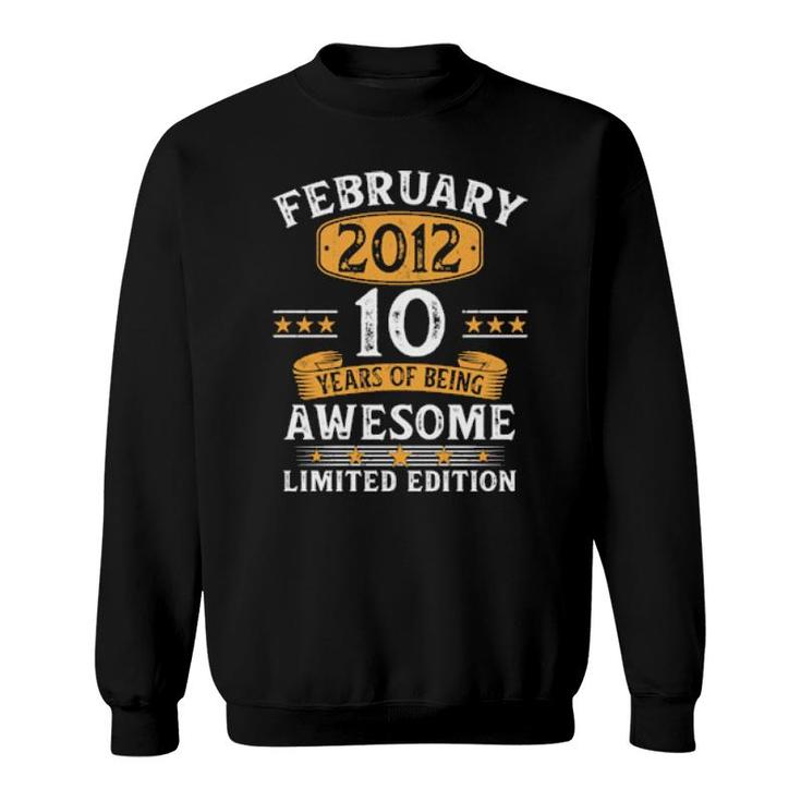 February 2012 10 Year Olds 10Th Birthday For Boy Sweatshirt