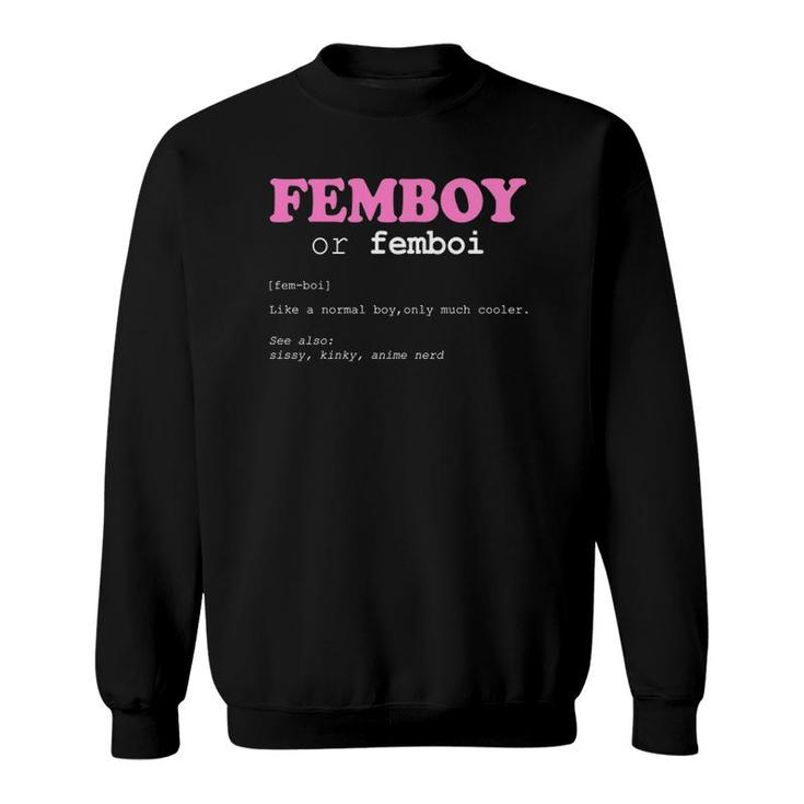 Femboy Or Femboi Definition Aesthetic Pullover Hoodie | Mazezy