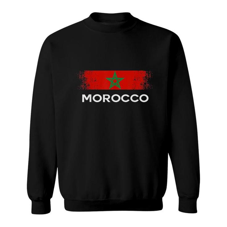 Flag Morocco Sweatshirt Flag Morocco Sweatshirt