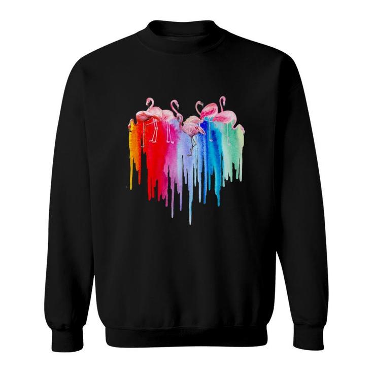 Flamingo Color Sweatshirt