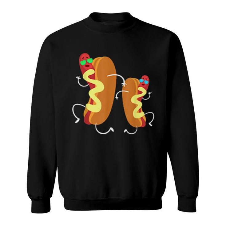 Franks Sausages Weiner Fast Food Sunglasses Hot Dog  Sweatshirt