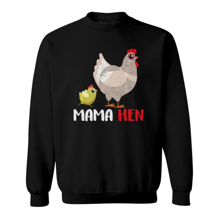 Fun Mother's Day Mama Hen Gift Design Farm Animal  Sweatshirt