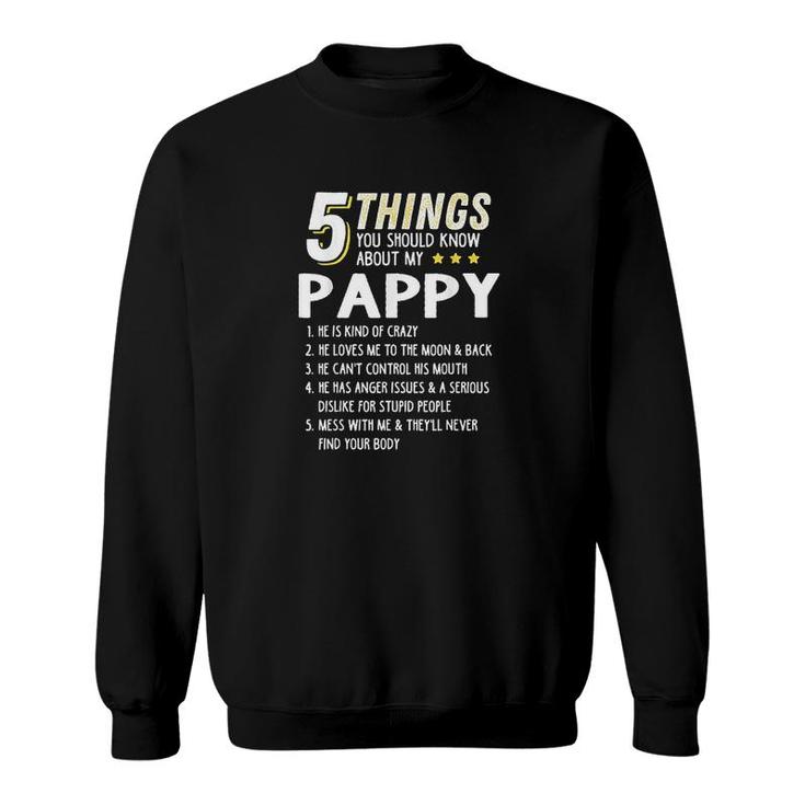 Funny 5 Things Grandpa Sweatshirt