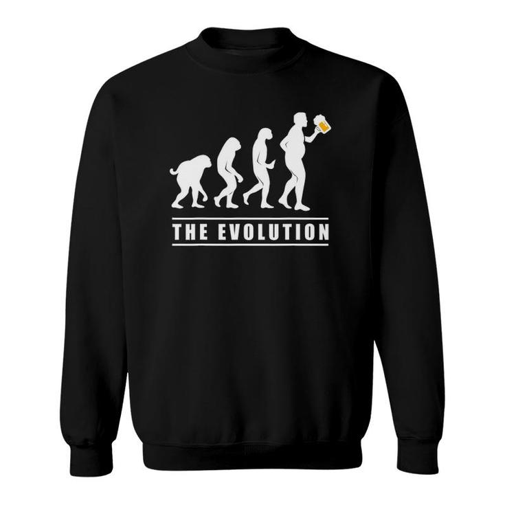 Funny Beer The Human Evolution Tee Gift For Dad Sweatshirt