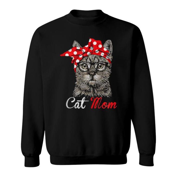 Funny Cat Mom For Cats Mothers Day  Sweatshirt