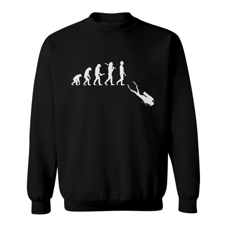 Funny Diving Evolution Gift For Scuba Divers Sweatshirt