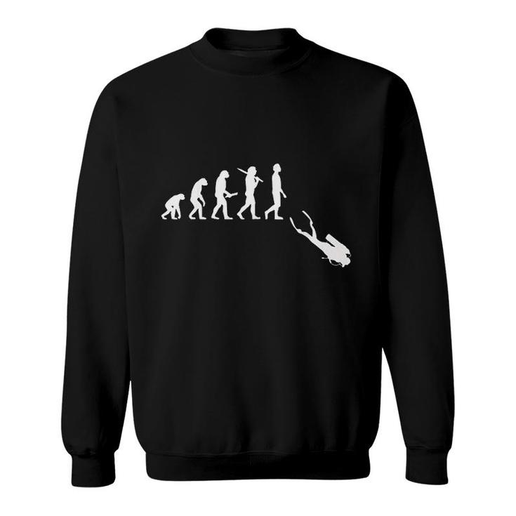 Funny Diving Evolution Gift For Scuba Divers Sweatshirt