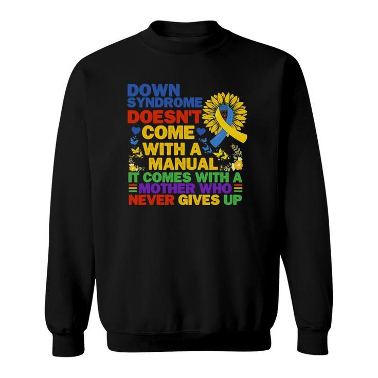 Funny Down Syndrome Yellow And Blue Ribbon Sunflower Sweatshirt