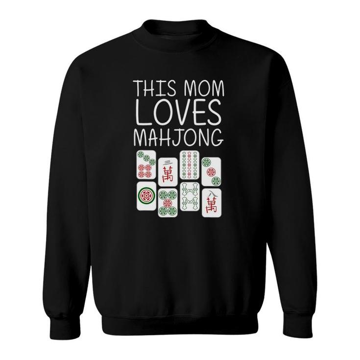 Funny Mahjong Gift For Mom Mother Tile Game Lover Players Sweatshirt