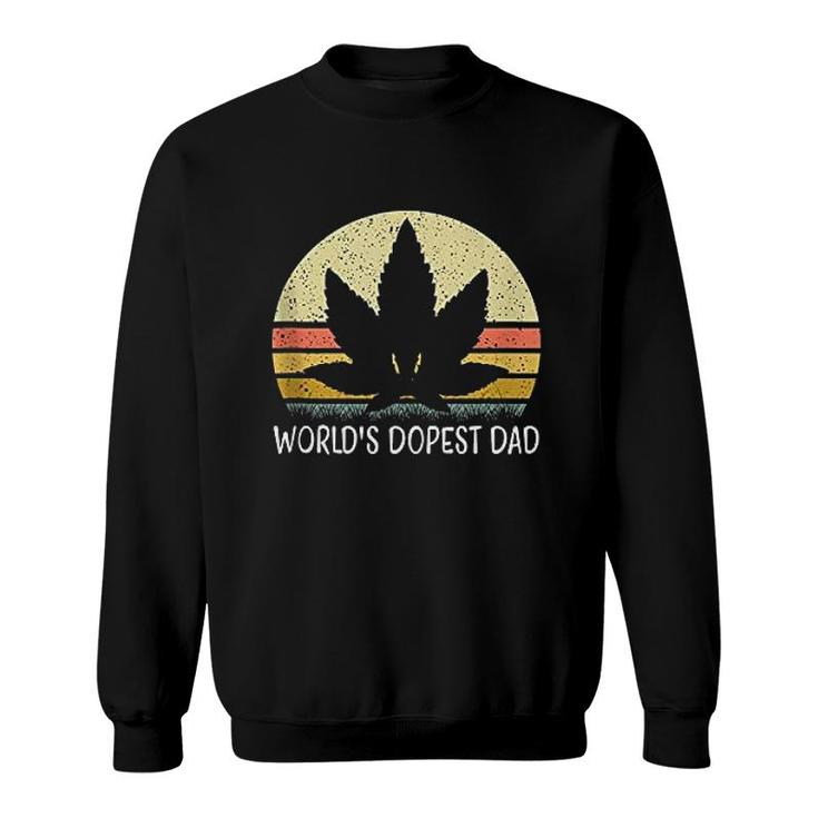 Funny Marijuana Leaf Cannabis Weed Worlds Dopest Dad Sweatshirt