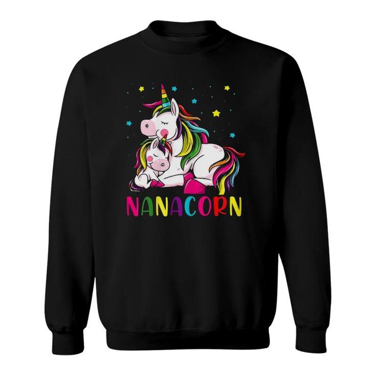 Funny Nanacorn Unicorn Costume Nana Mom Mother's Day Sweatshirt