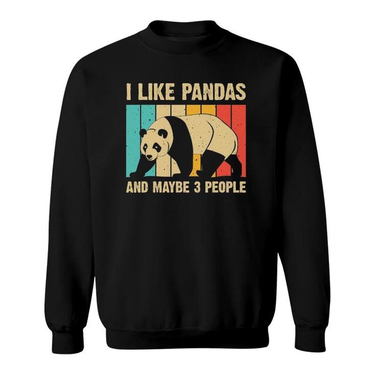 Funny Panda Design For Kids Boys Girls Panda Bear Lovers Sweatshirt