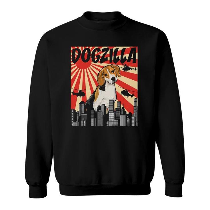 Funny Retro Japanese Dogzilla Beagle Sweatshirt