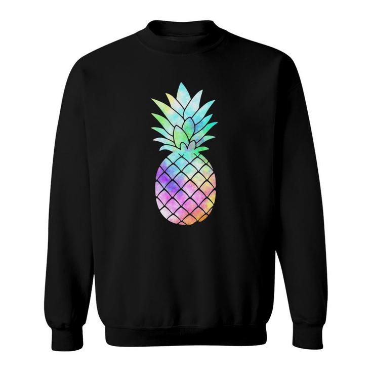 Funny Sizzling Summer Pineapple Tie Dye Matching Sweatshirt