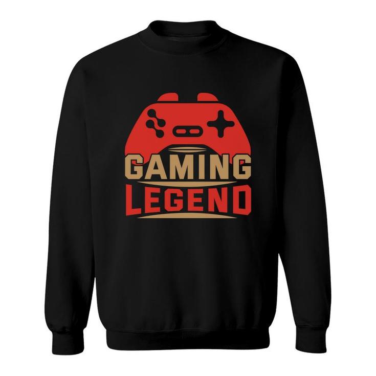 Gaming Legend Gamer Video Games Gift Boys Nager Kids Video Game Lover Sweatshirt