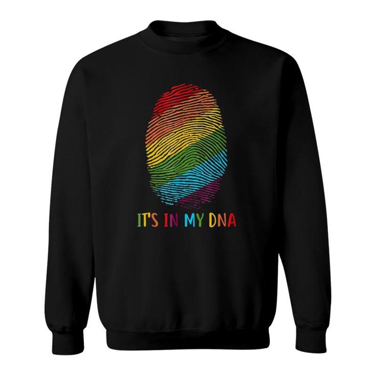 Gay Pride Week  Lgbt Rainbow Dna Fingerprint Sweatshirt