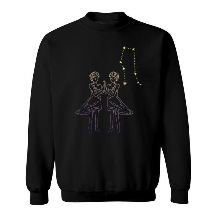Gemini Constellation Twins Symbol Horoscope Zodiac Astrology Sweatshirt