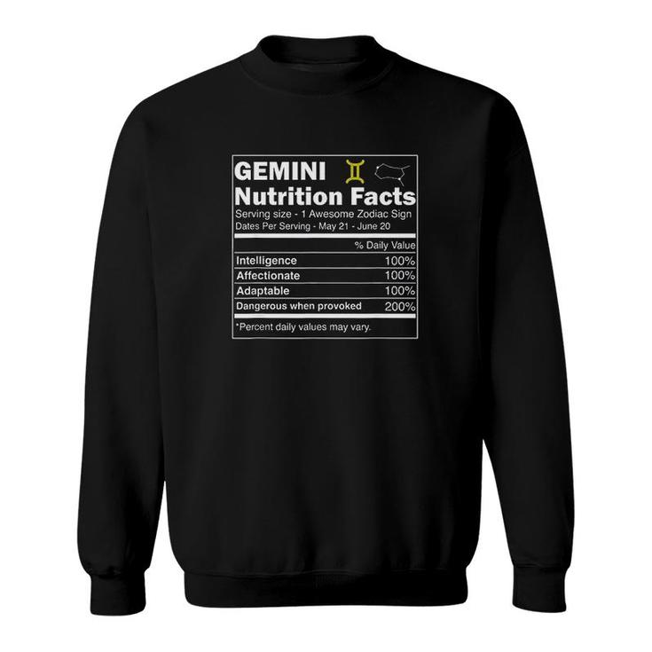 Gemini Nutrition Astrology Sweatshirt