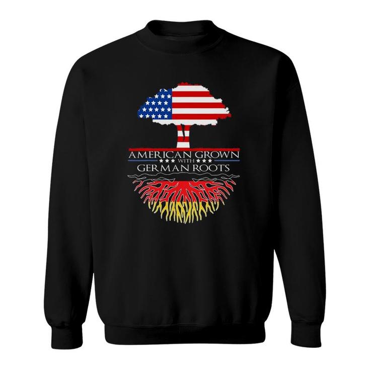 German Roots American Grown Tree Flag Usa Germany Sweatshirt