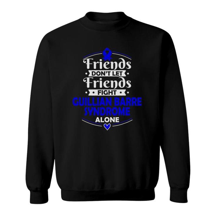 Gift For Guillain Barre Syndrome Patients Dark Blue Ribbon Sweatshirt