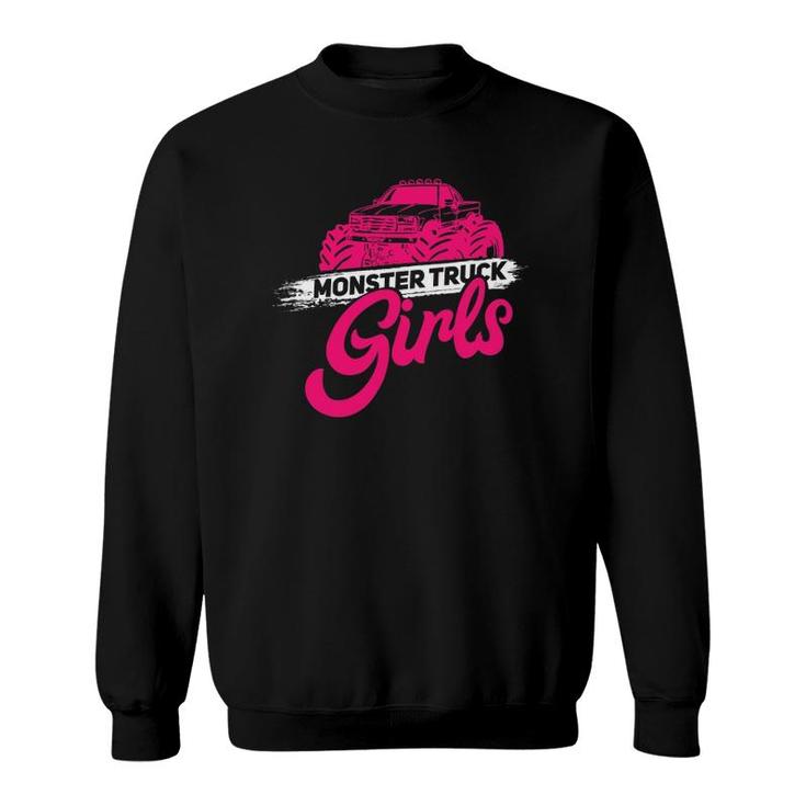 Girls Monster Truck - Motor Sports Big Trucks Sweatshirt