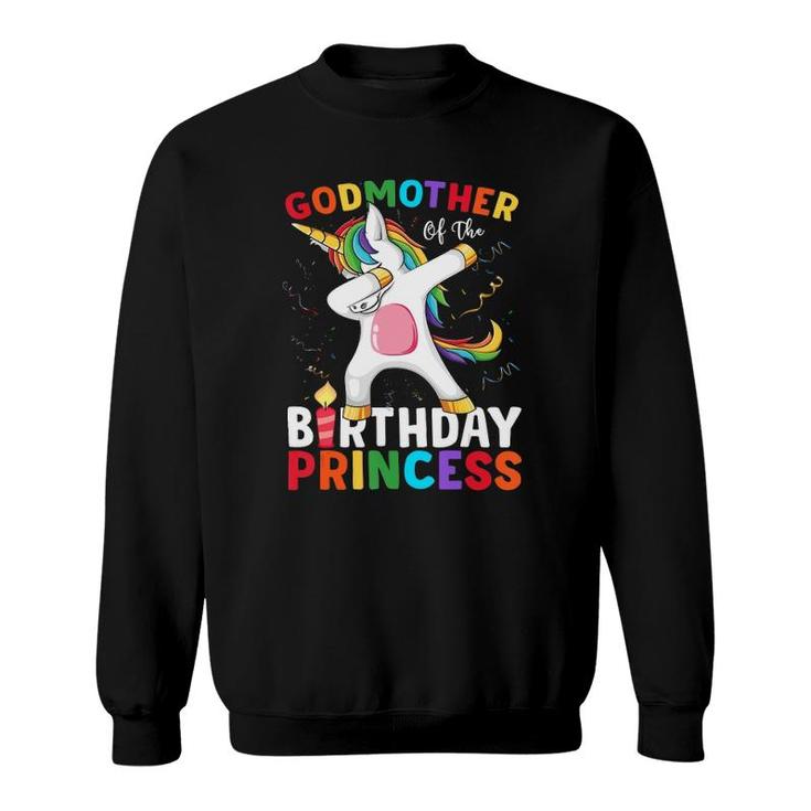 Godmother Of The Birthday Princess Unicorn Dabbing  Sweatshirt