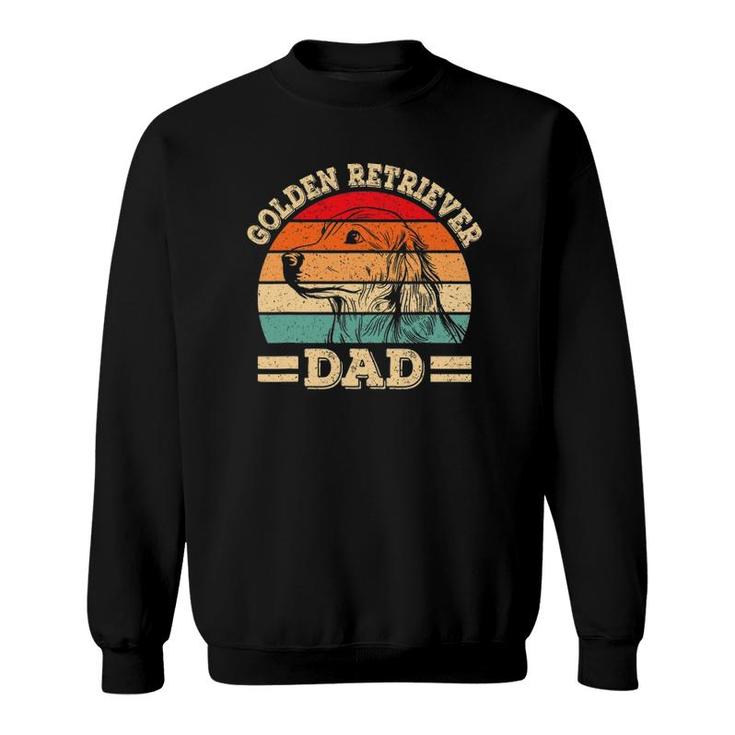 Golden Retriever Dad Design Funny Dog Lover Retro Vintage Sweatshirt